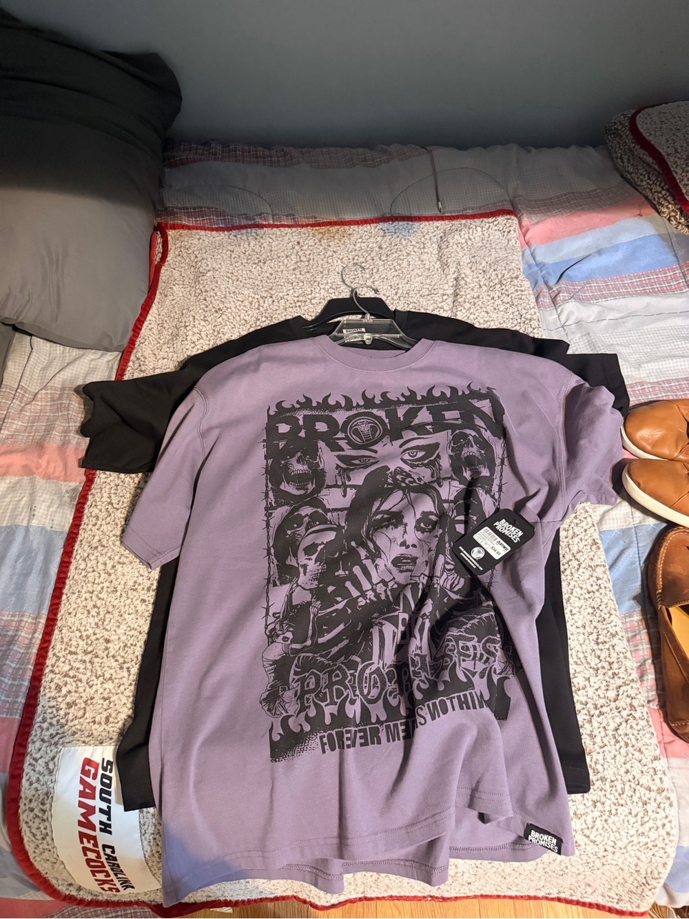 Men's Purple Graphic Short Sleeve T-Shirt by Broken Promises